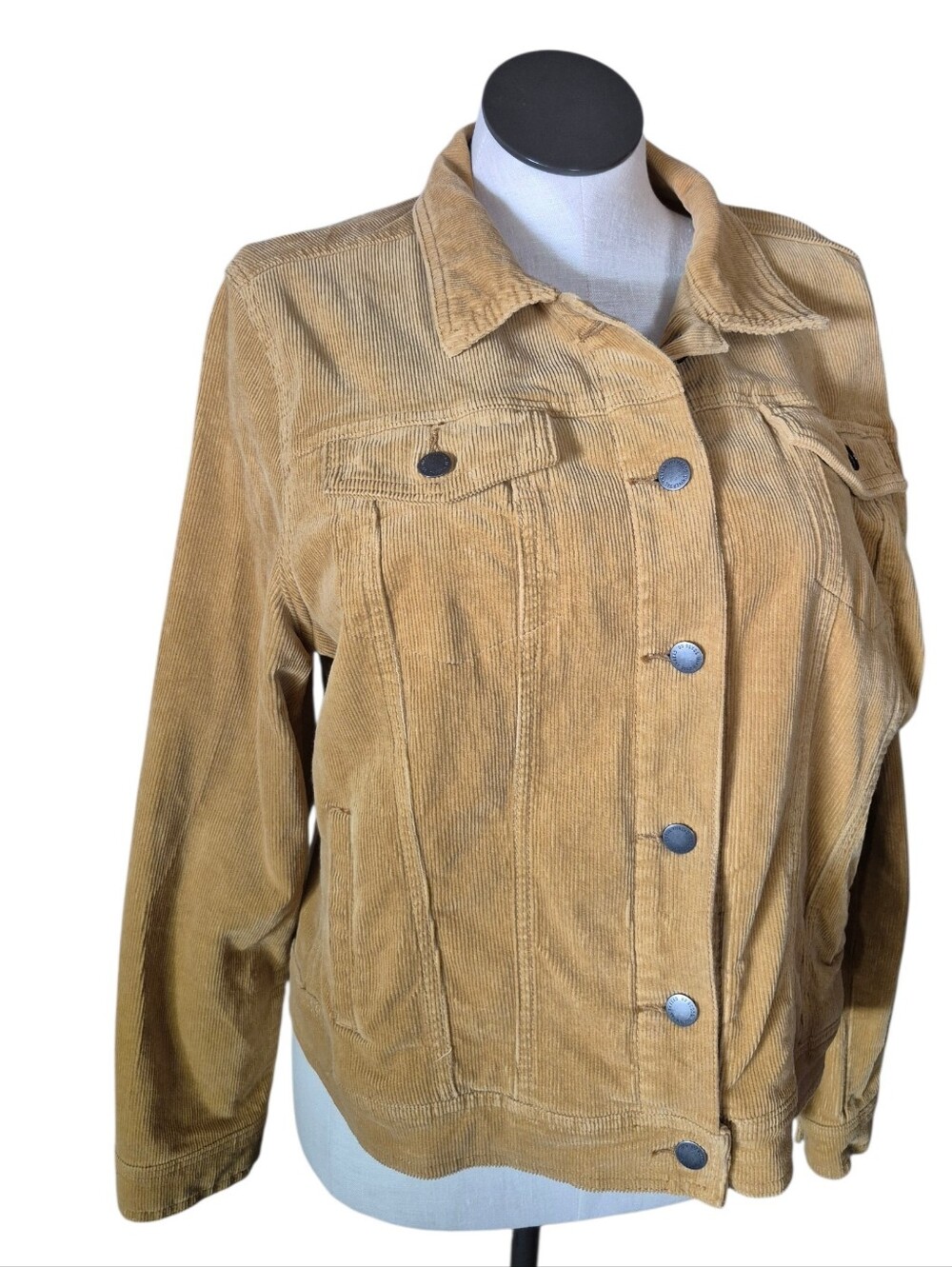 Tan Corduroy Trucker Jacket Womens XXL